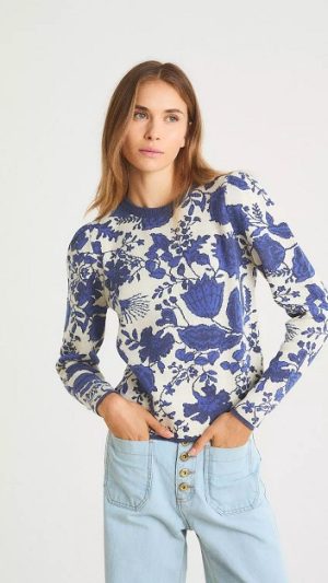 Sweater Dakota Winter Printed Blue