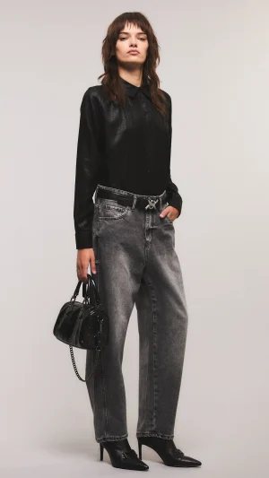 Jeans Barrel Basic Smoke