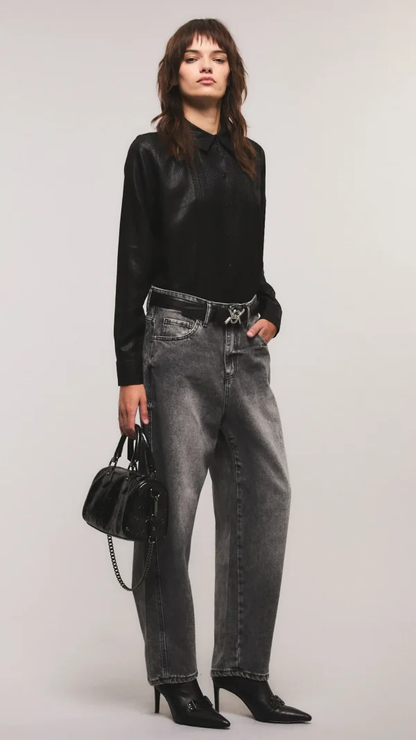 Jeans Barrel Basic Smoke