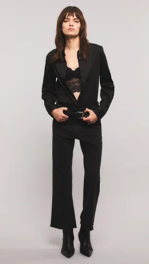 Jeans Bootcut Crop Black
