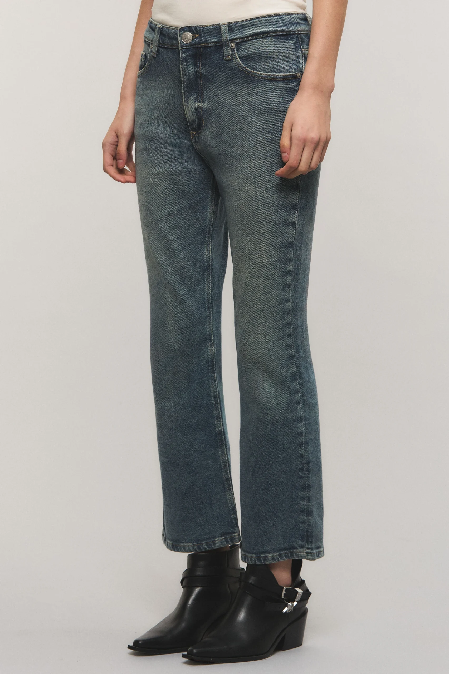 Jeans Bootcut Crop Premium Vintage - Imagen 2